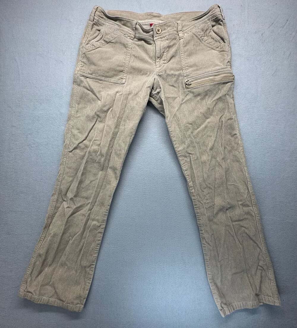 The North Face Corduroy Pants Size 14 Beige Cargo Utility Straight Leg